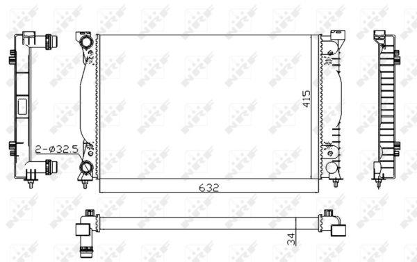 NRF Engine cooling radiator – price 274 PLN