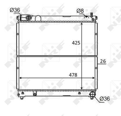 Engine radiator Suzuki Samurai: 59106 NRF Engine cooling radiator