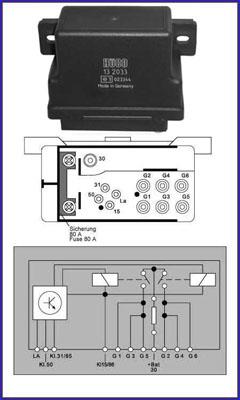 Hitachi 132033 Glow plug relay 132033