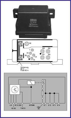 Hitachi 132035 Relay, glow plug system 132035