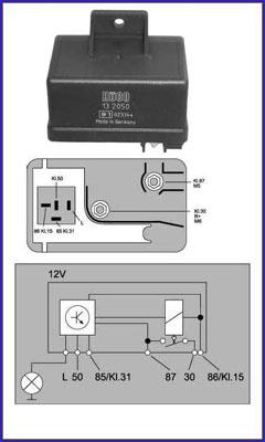 Hitachi 132050 Relay, glow plug system 132050