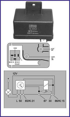 Hitachi 132052 Glow plug relay 132052