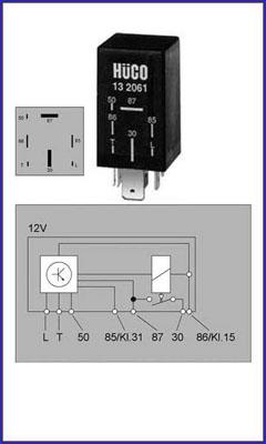 Hitachi 132061 Glow plug relay 132061