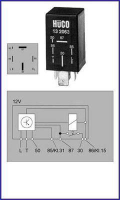 Hitachi 132063 Glow plug relay 132063