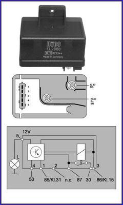 Hitachi 132080 Glow plug relay 132080