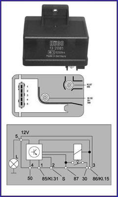 Hitachi 132081 Relay, glow plug system 132081