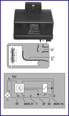 Hitachi 132082 Glow plug relay 132082