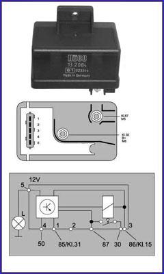 Hitachi 132084 Glow plug relay 132084