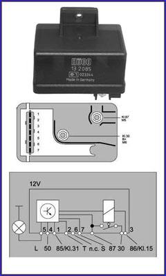 Hitachi 132085 Glow plug relay 132085