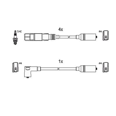 Hitachi 134267 Ignition cable kit 134267