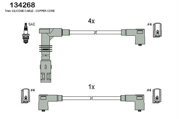 Hitachi 134268 Ignition cable kit 134268
