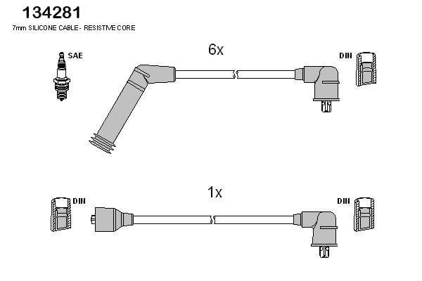 Hitachi 134281 Ignition cable kit 134281