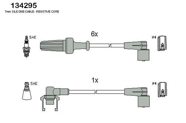 Hitachi 134295 Ignition cable kit 134295