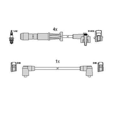 Hitachi 134339 Ignition cable kit 134339