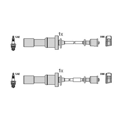 Hitachi 134376 Ignition cable kit 134376