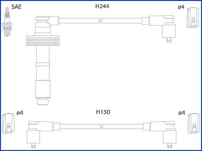 Hitachi 134549 Ignition cable kit 134549
