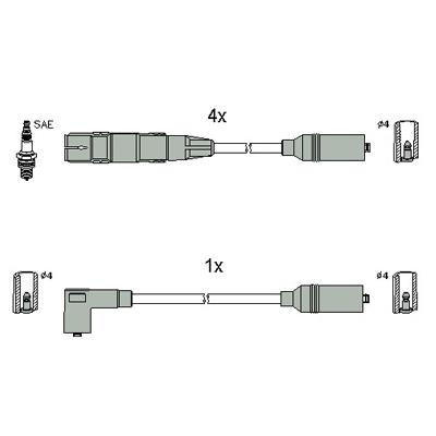 Hitachi 134831 Ignition cable kit 134831