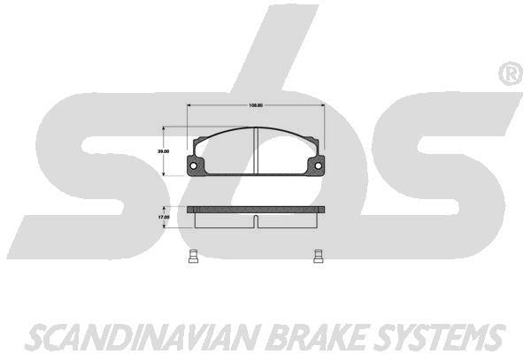 SBS 1501222315 Brake Pad Set, disc brake 1501222315
