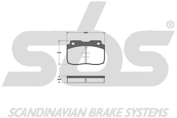 SBS 1501222319 Brake Pad Set, disc brake 1501222319