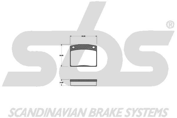 SBS 1501222601 Brake Pad Set, disc brake 1501222601