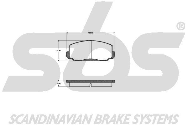 SBS 1501222602 Brake Pad Set, disc brake 1501222602