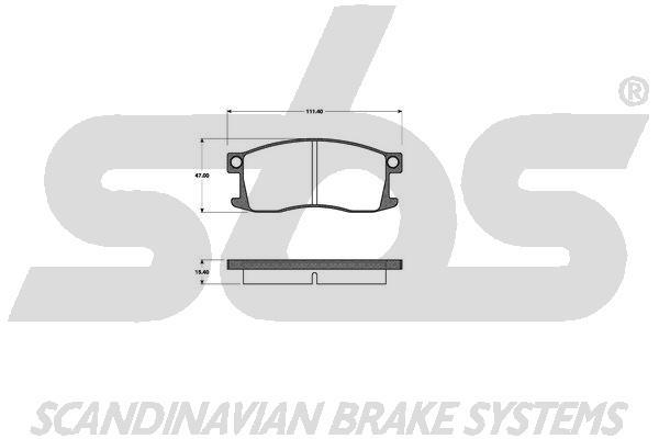 SBS 1501222605 Brake Pad Set, disc brake 1501222605
