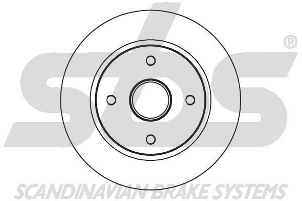Rear brake disc, non-ventilated SBS 1815204836