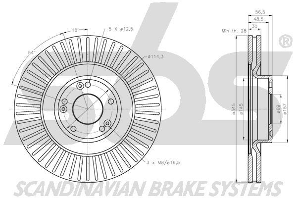 SBS 1815313452 Brake disc 1815313452