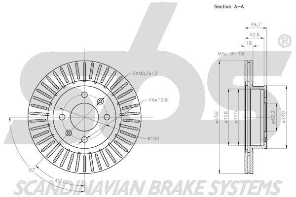SBS 1815313529 Brake disc 1815313529