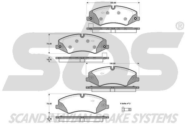 SBS 1501224032 Brake Pad Set, disc brake 1501224032