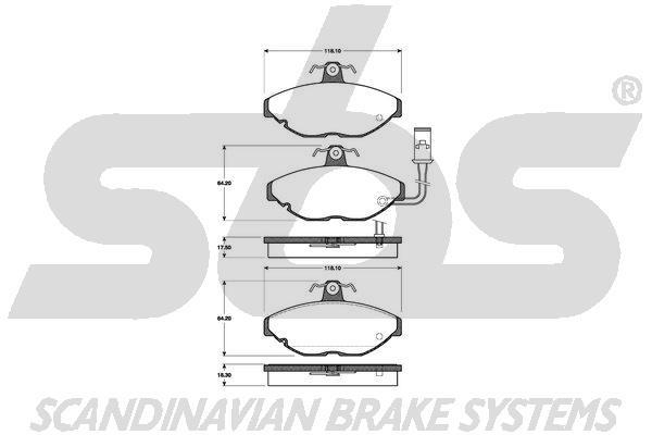 SBS 1501221207 Brake Pad Set, disc brake 1501221207