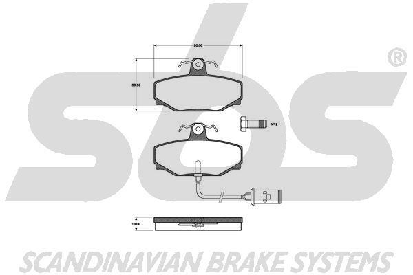 SBS 1501221210 Brake Pad Set, disc brake 1501221210