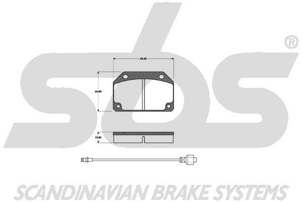 SBS 1501221809 Brake Pad Set, disc brake 1501221809