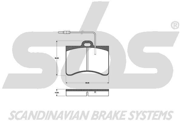 SBS 1501221905 Brake Pad Set, disc brake 1501221905