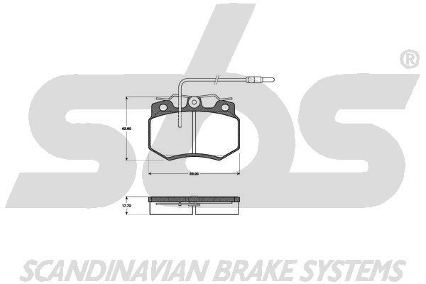 SBS 1501221919 Brake Pad Set, disc brake 1501221919