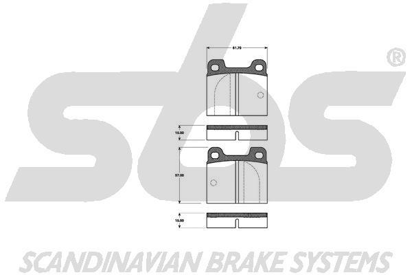 SBS 1501221001 Brake Pad Set, disc brake 1501221001