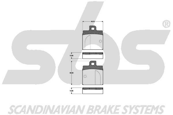 SBS 1501221002 Brake Pad Set, disc brake 1501221002