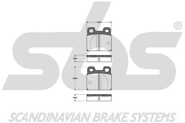 SBS 1501221003 Brake Pad Set, disc brake 1501221003