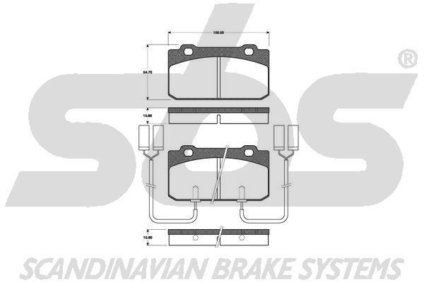 SBS 1501221005 Brake Pad Set, disc brake 1501221005