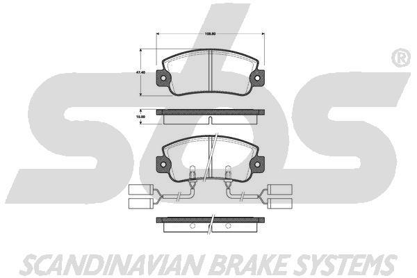 SBS 1501221010 Brake Pad Set, disc brake 1501221010