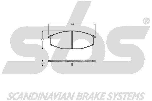 SBS 1501222210 Brake Pad Set, disc brake 1501222210