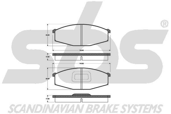 SBS 1501222216 Brake Pad Set, disc brake 1501222216
