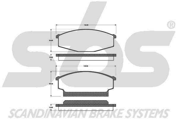 SBS 1501222227 Brake Pad Set, disc brake 1501222227