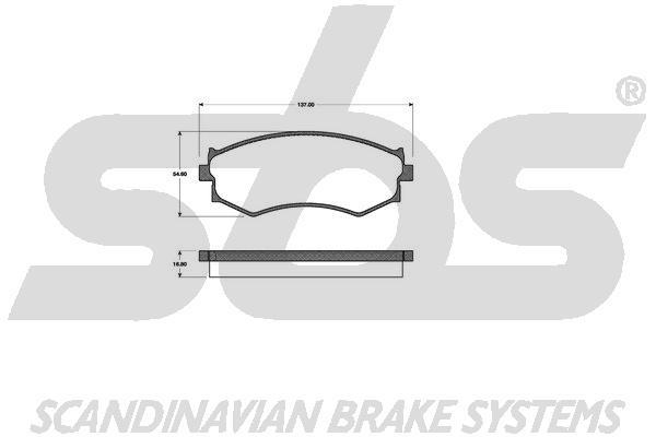 SBS 1501222234 Brake Pad Set, disc brake 1501222234