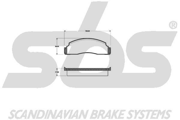 SBS 1501222501 Brake Pad Set, disc brake 1501222501