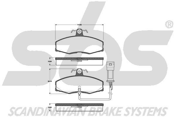SBS 1501222502 Brake Pad Set, disc brake 1501222502