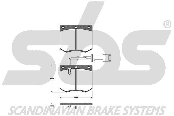 SBS 1501222509 Brake Pad Set, disc brake 1501222509