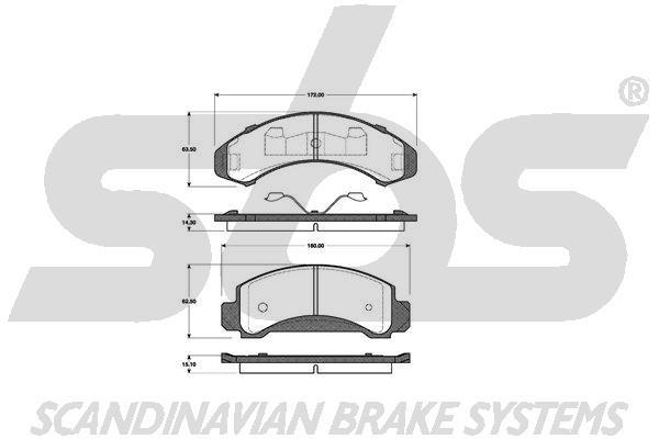 SBS 1501222529 Brake Pad Set, disc brake 1501222529