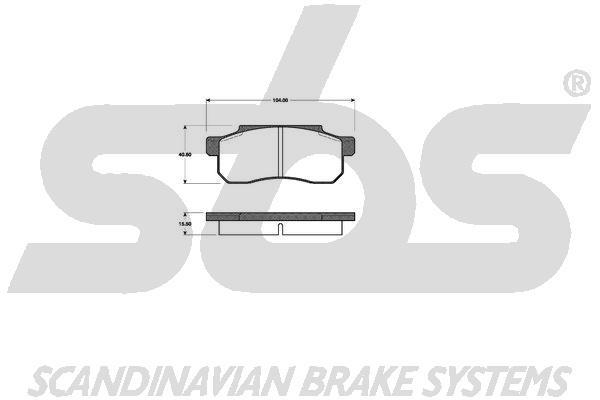 SBS 1501222619 Brake Pad Set, disc brake 1501222619