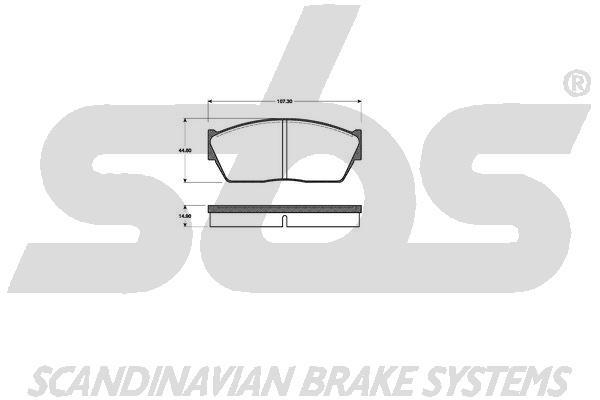 SBS 1501222620 Brake Pad Set, disc brake 1501222620